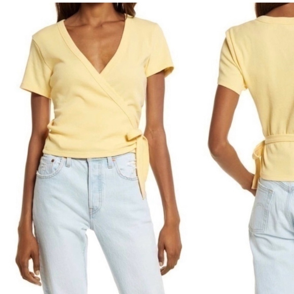 Levi's Terra Mia Wrap Yellow shirt Light Yellow Wrap Tee